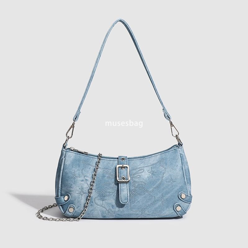 New Korean style underarm bag with high texture niche original single shoulder bag silver fashionable and versatile texture crossbody bag
