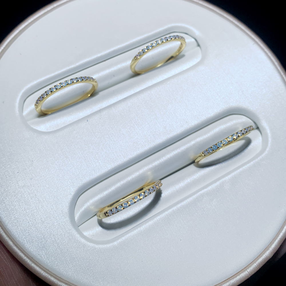 Thin Sterg Sier Eternity Band: Stackable Wedding Ring for Women