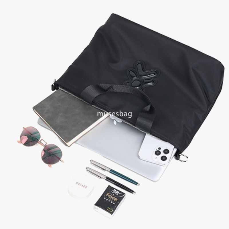 Advanced Women's Simple and Large Capacity Oxford Cloth Student Information Bag Notebook Document Bag Fashionable and Practical High Quality Nylo
