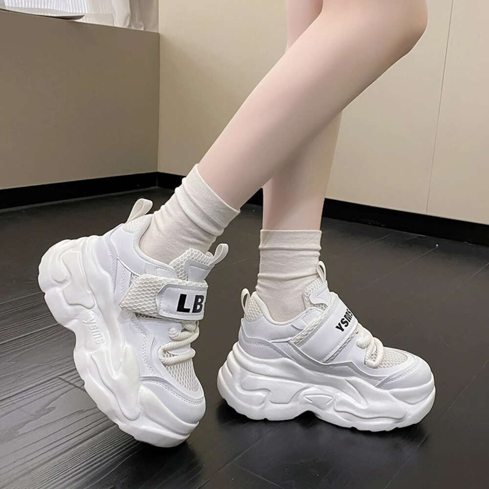 Spring Women Chunky Mesh Sneakers Platform Female Trainers 7CM Wedges Casual New Autumn Breathable Sports Dad Shoes Woman hurenlakeshoes