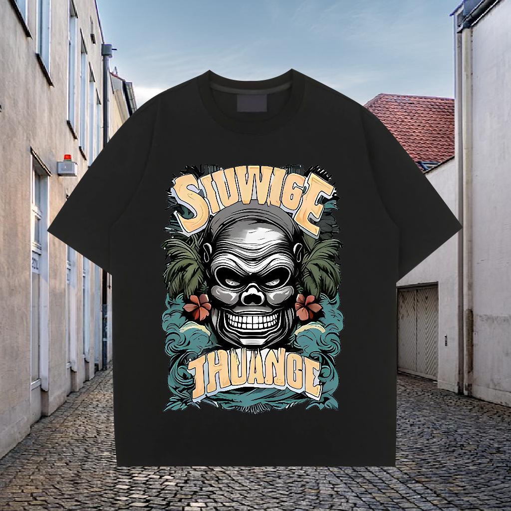 Fashion Designer Men T Shirts DIY Men Tops Tees High Street Hip Hop Breathable Crew Neck Cool Design Wear