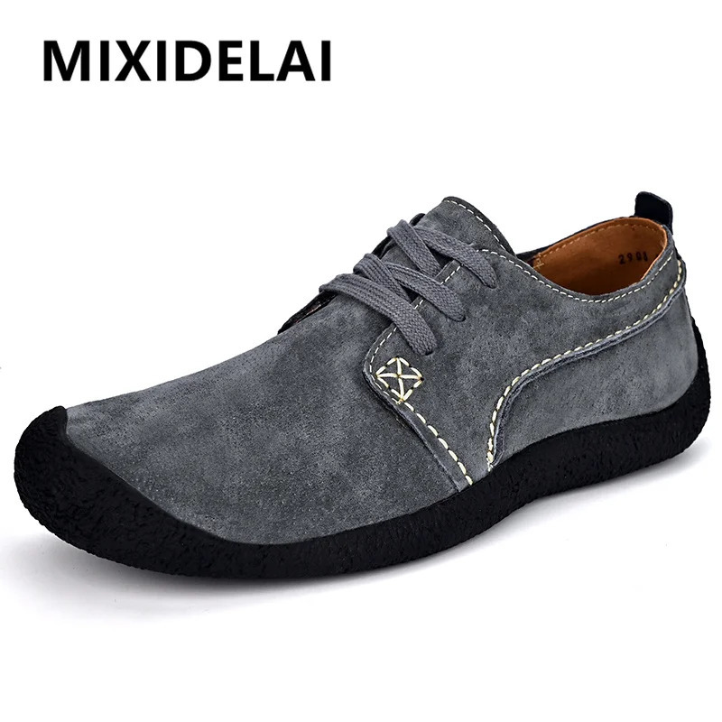Mens casual shoes sports shoes fashionable suede leather shoes comfortable flat bottomed driving shoes Zapatos De Hombre large mens shoes 240605