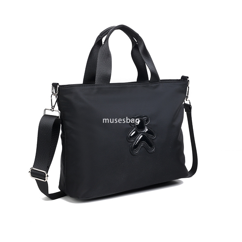 Advanced Women's Simple and Large Capacity Oxford Cloth Student Information Bag Notebook Document Bag Fashionable and Practical High Quality Nylo