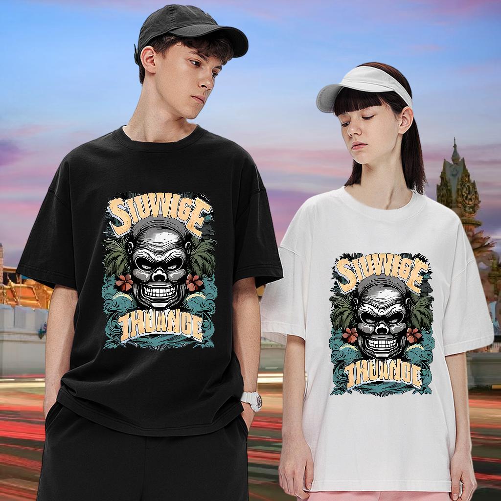 2024 DIY Mens T Shirts Anime Print Couples T Shirts Sports Casual O-Neck Short Sleeve Cotton Soft Tops Tees