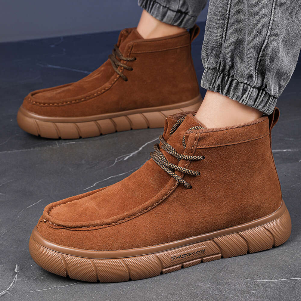 S Corduroy Men Mid Calf Boots Lightweight Casual Fashionable Choice For Spring And Autumn Seasons Men Shoes Ddmysaturn