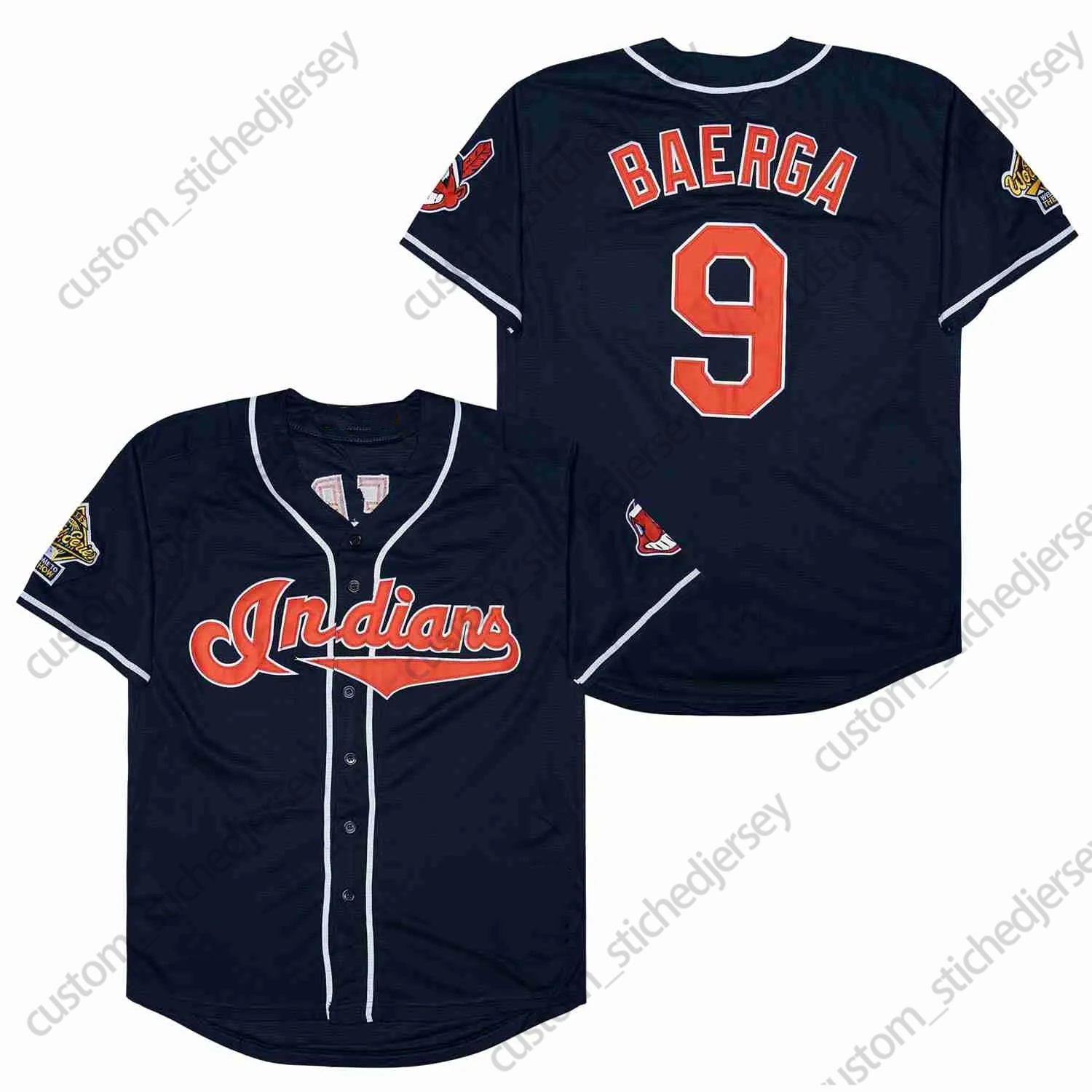 Manny Jim Thome Indians Ricky Vaughn Throwback Baseball Jersey 1995 World Series Jose Ramirez Kenny Lofton Albert Belle Frank Robinson Vizquel Stitche