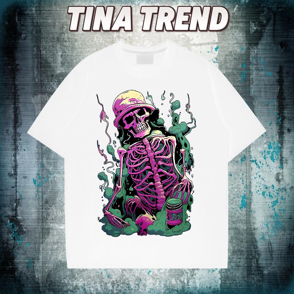 Loose Man T Shirts Outdoor Cotton O Neck Short Sleeves Men Tops Tees Designer Fashion Skull Clothes