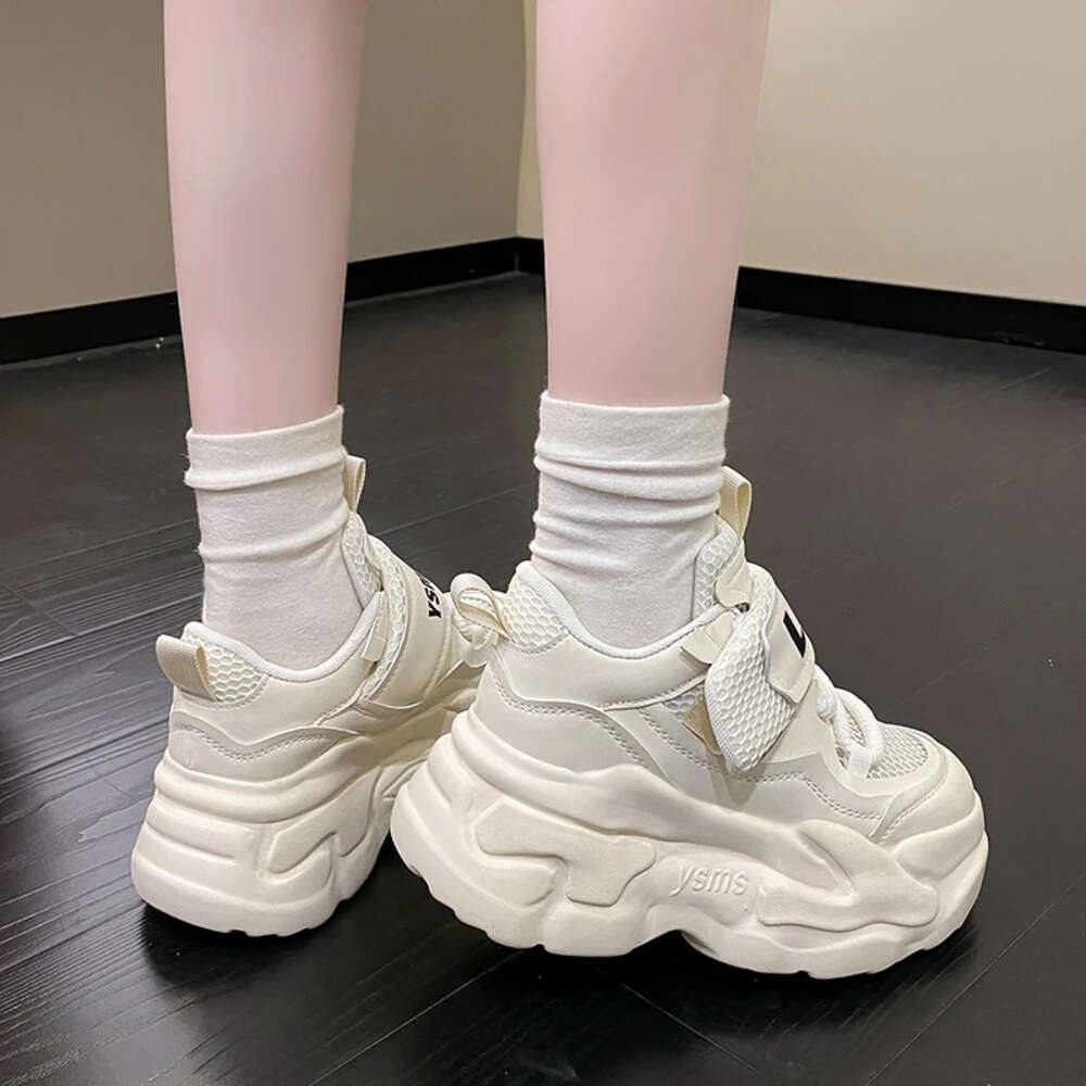 Spring Women Chunky Mesh Sneakers Platform Female Trainers 7CM Wedges Casual New Autumn Breathable Sports Dad Shoes Woman hurenlakeshoes