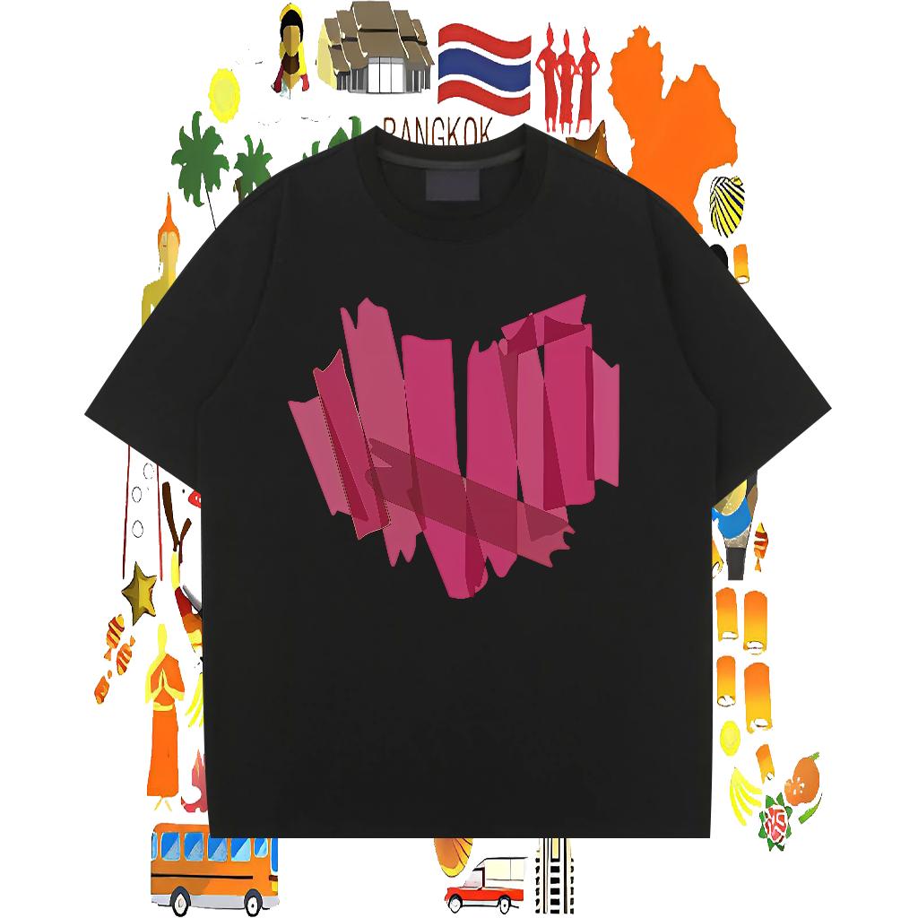 New Designer Men T Shirts Cartoon Printing S-3XL Couples T Shirts Home Outdoor Cotton O Neck Short Sleeves Cool Top Tees