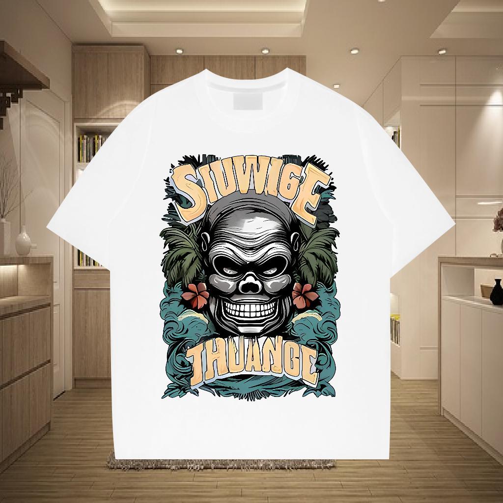 DIY Man T Shirts Oversized Mens Tshirts Street wear Hip Hop Cotton Breathable Soft Cool Design Clothes