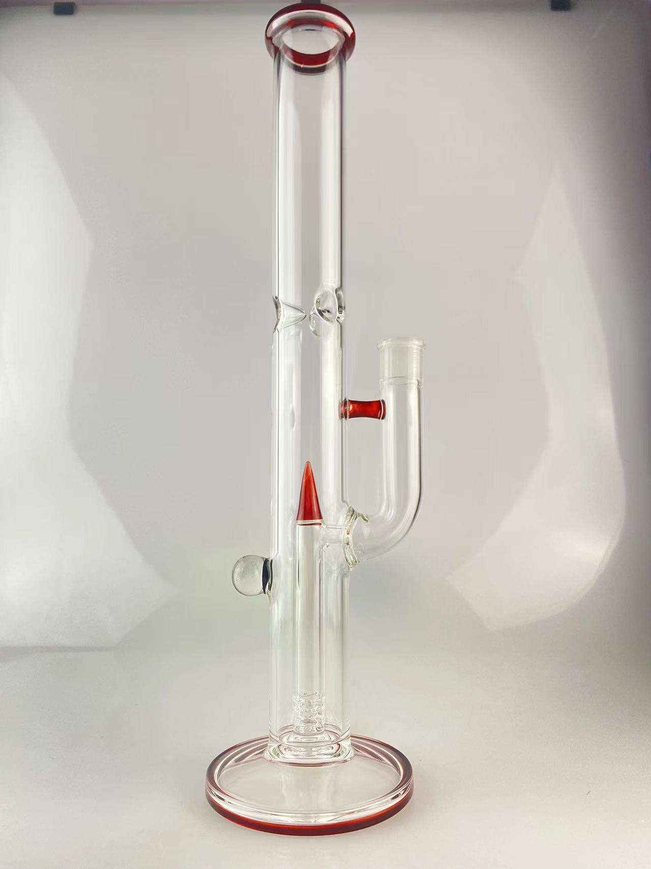 Smoking Pipes 18 inch 18mm red spike add marble new design recycle high quality