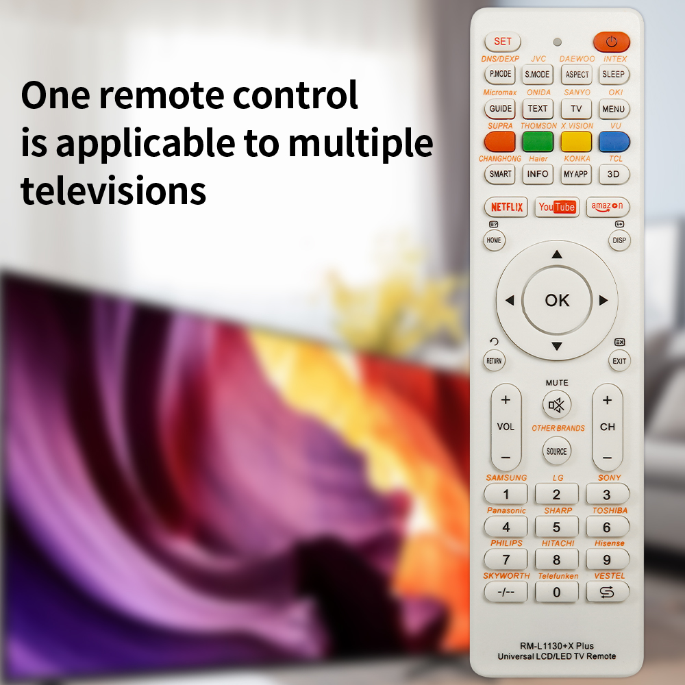 Universal RM-L1130+X Replacement Remote Control for Television TV RM-L113+12 RM-L1130+8 - view 7