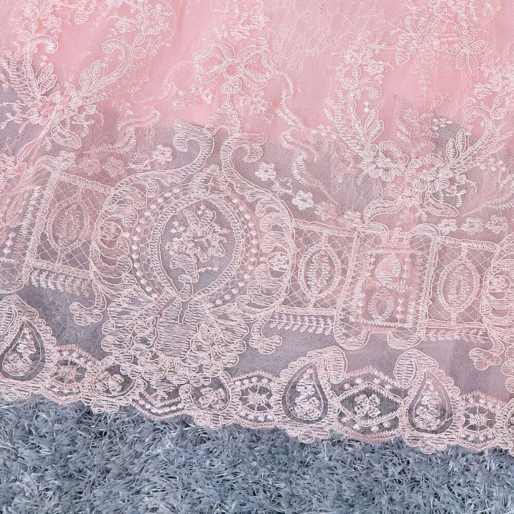 Pink Lace Muslim Dress Ball Gown Long Sleeve Princess Wedding Dresses For Women Bride Vestidos De Noiva 0605