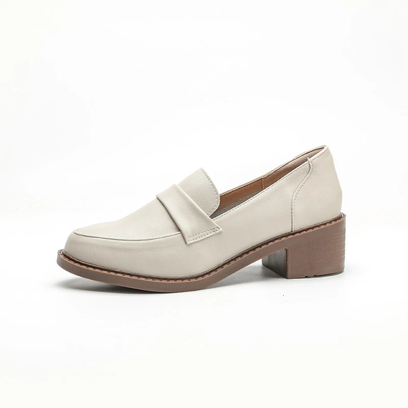 British Woman Thick Low Heels Oxfords Shoes Round Toe Flats Loafers Femmes Sneakers All Match Creepers Ladies Platform Bullock 240605