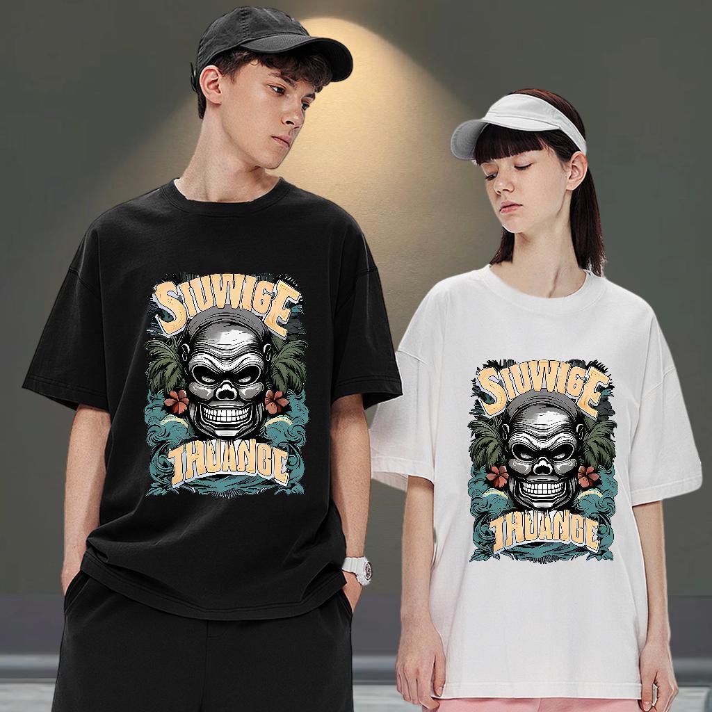 Unisex Mens T Shirts Sports Casual Short sleeve Cotton Soft Couples T Shirts Designer Skull Tee Shirt