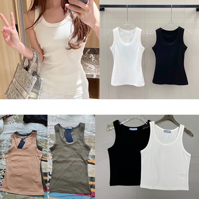 luxury designer womens t shirts summer women tops tees crop top sexy black tank top casual sleeveless top tshirts solid color vest