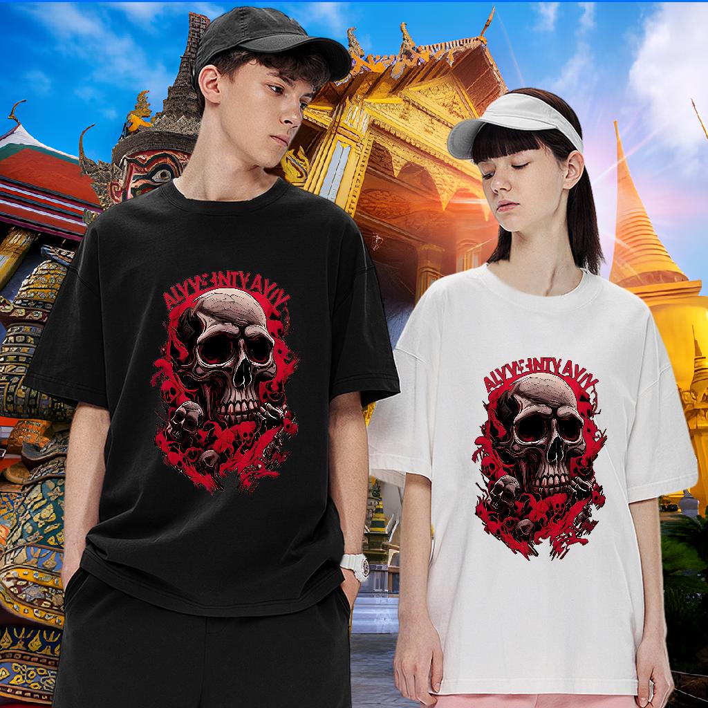 Cool Men Tops Tees Breathable Crew Neck Cotton Spring Summer T Shirts Men Cartoon Printing S-3XL Brand Tops Shirt