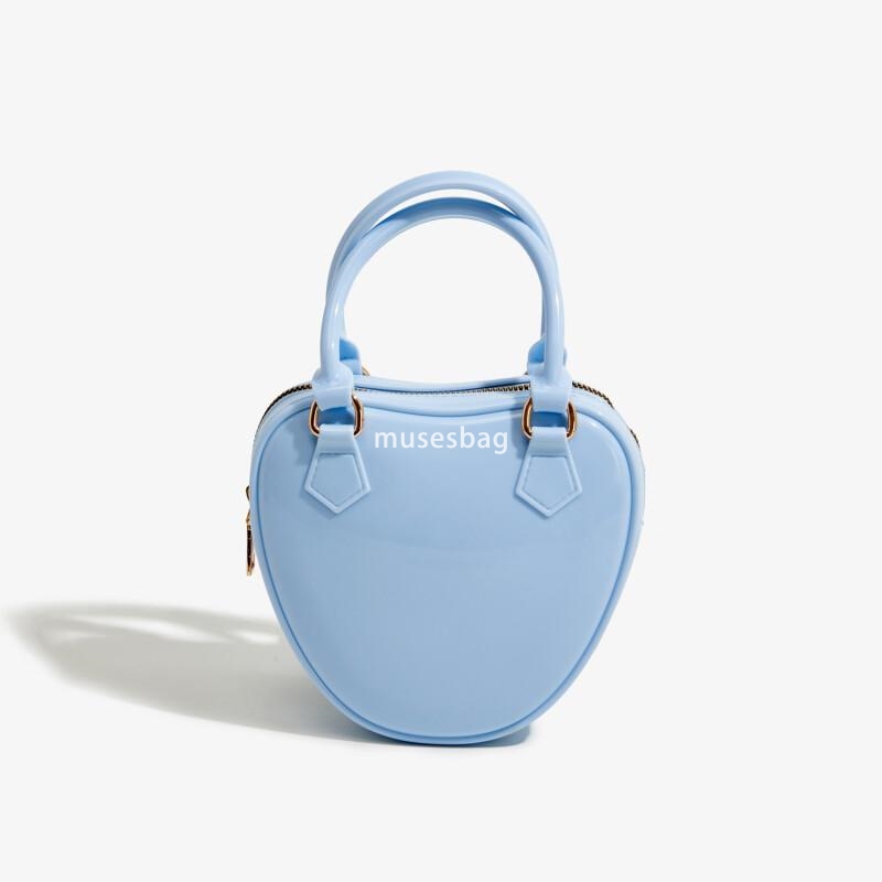 Cute and trendy jelly bag new waterproof crossbody bag women's small bag women's love shoulder bag high-end portable handbag travel dopamine