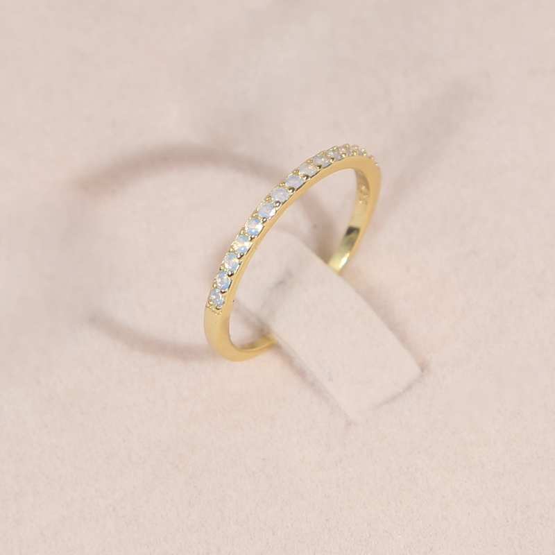 Thin Sterg Sier Eternity Band: Stackable Wedding Ring for Women