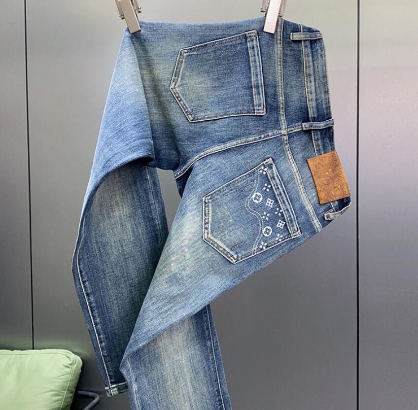 Designer Mens jean Distressed Ripped Bikers Man Luxury Jeans Slim Motorcycle Biker Denim For Men Black pour hommes Pants SJ5E5