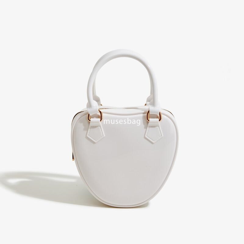 Cute and trendy jelly bag new waterproof crossbody bag women's small bag women's love shoulder bag high-end portable handbag travel dopamine