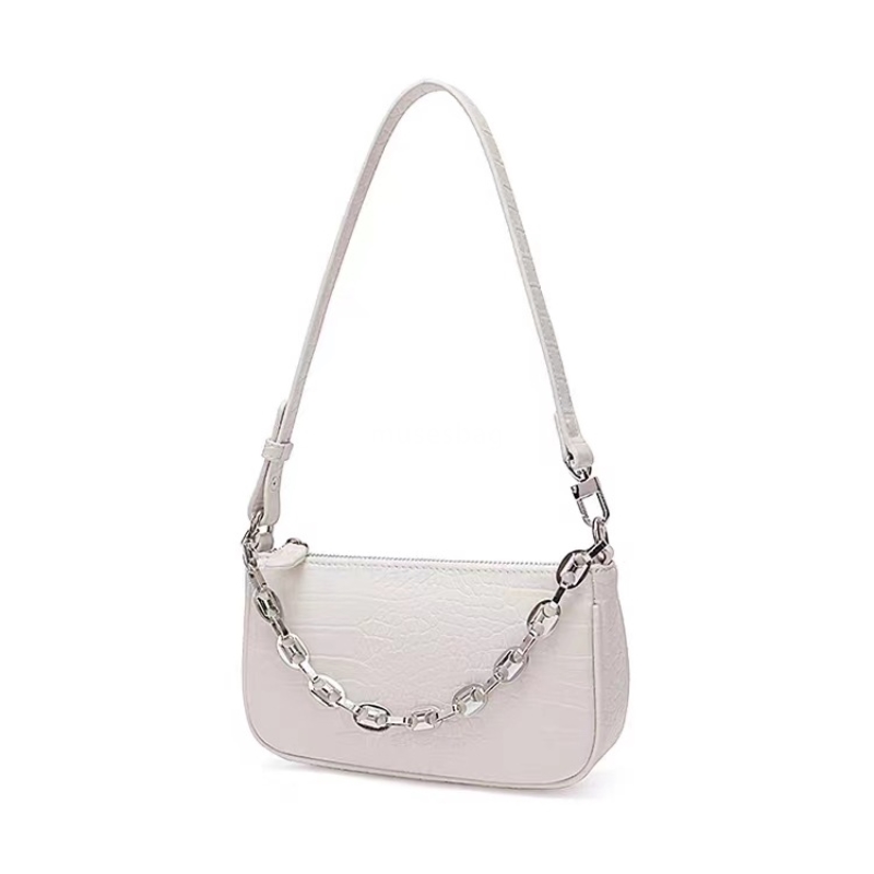 New Fashion Underarm Law Stick Chain Shoulder Bag Handheld Crocodile Pattern Small Crossbody Bag Versatile Commuting Shoulder Bag