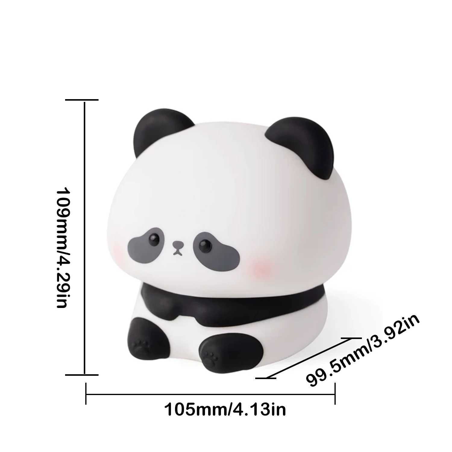 Night Lights Capybara Silicone Night Light Cute Panda Rechargeable Adjustable Brightness Timing Rechargeable Sleep Nightlights For Kids Room
