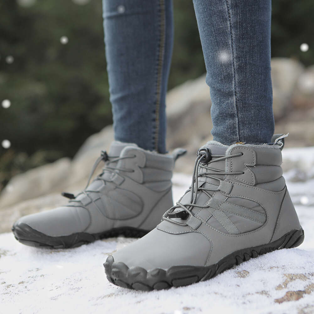 Barefoot Big Size Waterproof Winter Sneakers Fur Lined Wide Toe Box Snow Boot Women Men Plush Hiking Boots Ddmysaturn