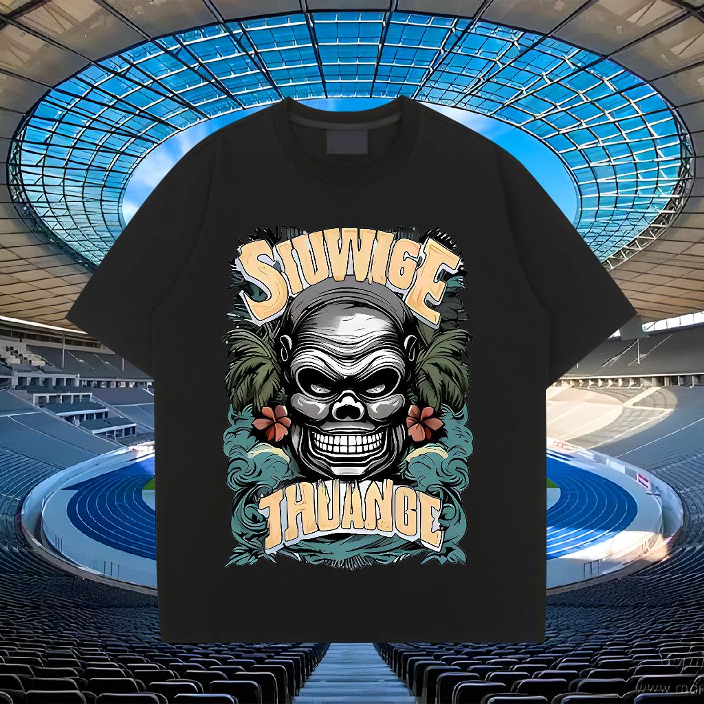 Cool Design Man T Shirts Home Outdoor Crew Neck Cotton Men Tshirts Fashion New Anime Print Clothings