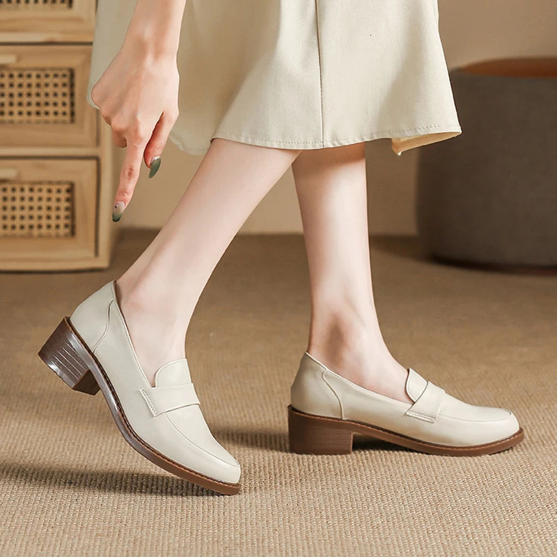 British Woman Thick Low Heels Oxfords Shoes Round Toe Flats Loafers Femmes Sneakers All Match Creepers Ladies Platform Bullock 240605