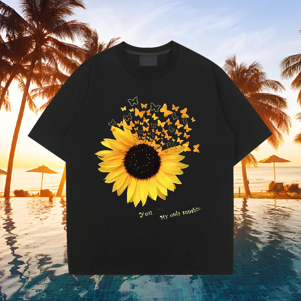 Brand Tshirt for Man Woman Cotton Breathable Short Sleeve Casual Daily Wear Man T Shirts Floral Print 2024 New Tees