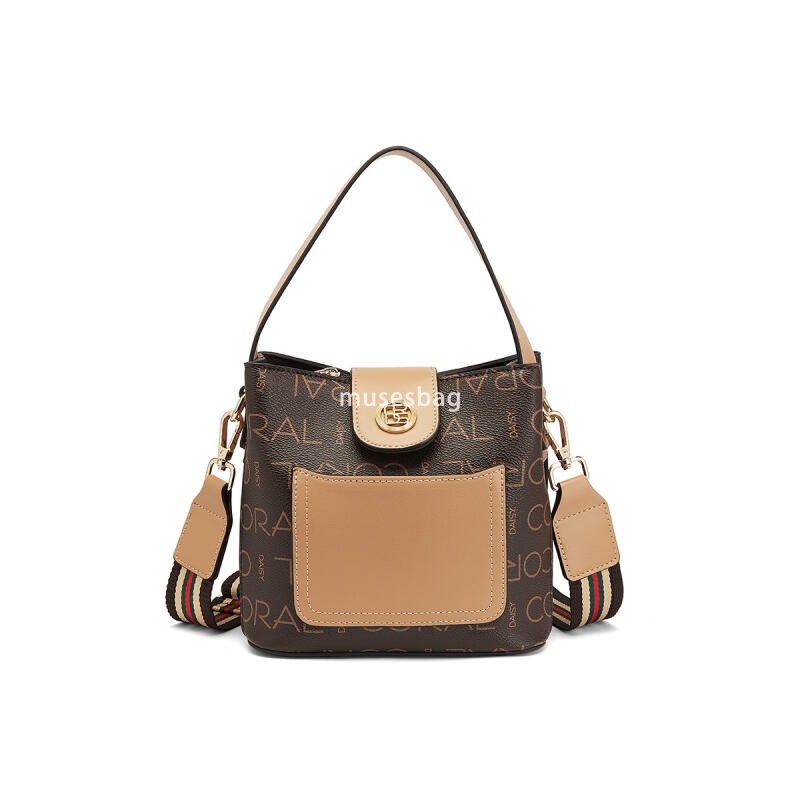 Commuter bag women's crossbody bag versatile retro tote bag bucket bag high-end fashion handbag travel backpack