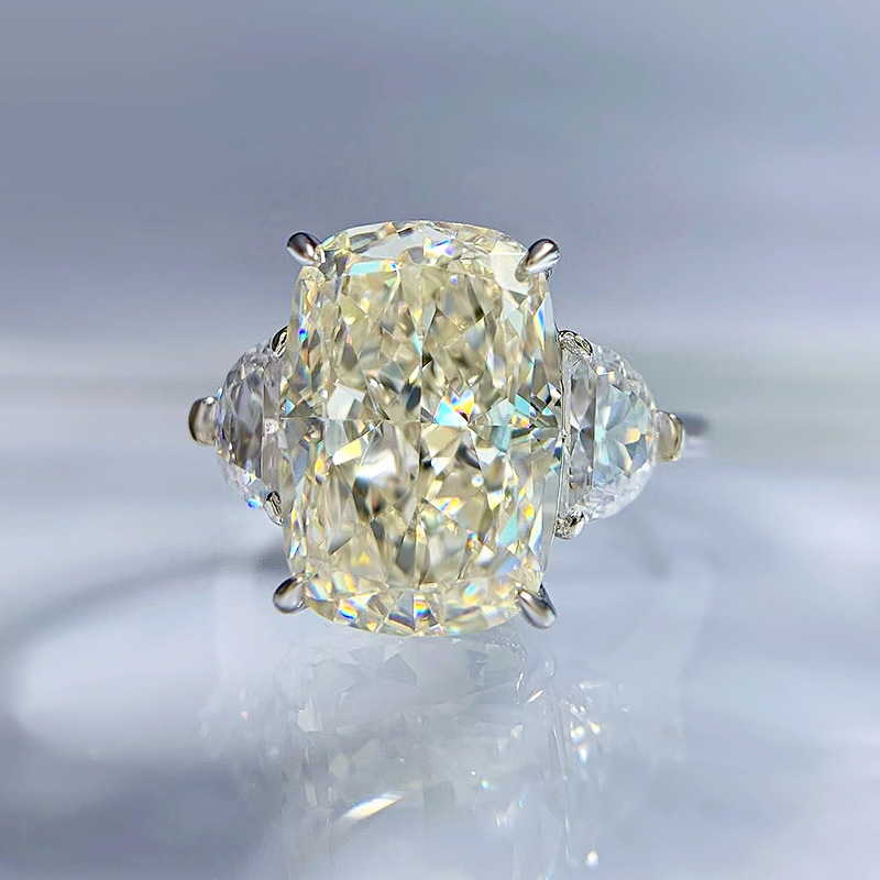 2024 Top Sell Moissanite Diamond Wedding Rings Luxury Jewelry Real 100% 925 Sterling Silver Large White Gemstones Dove Egg Party Eternity Women Engage