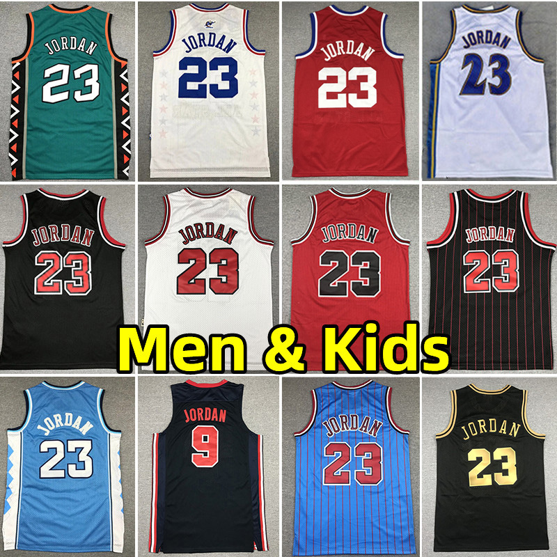 Stitched Classics 23 Michael Men Kids Youth Basketball Jerseys Retro embroidery Jersey 1997-98 Mesh Hardwoods Vintage vest adults children