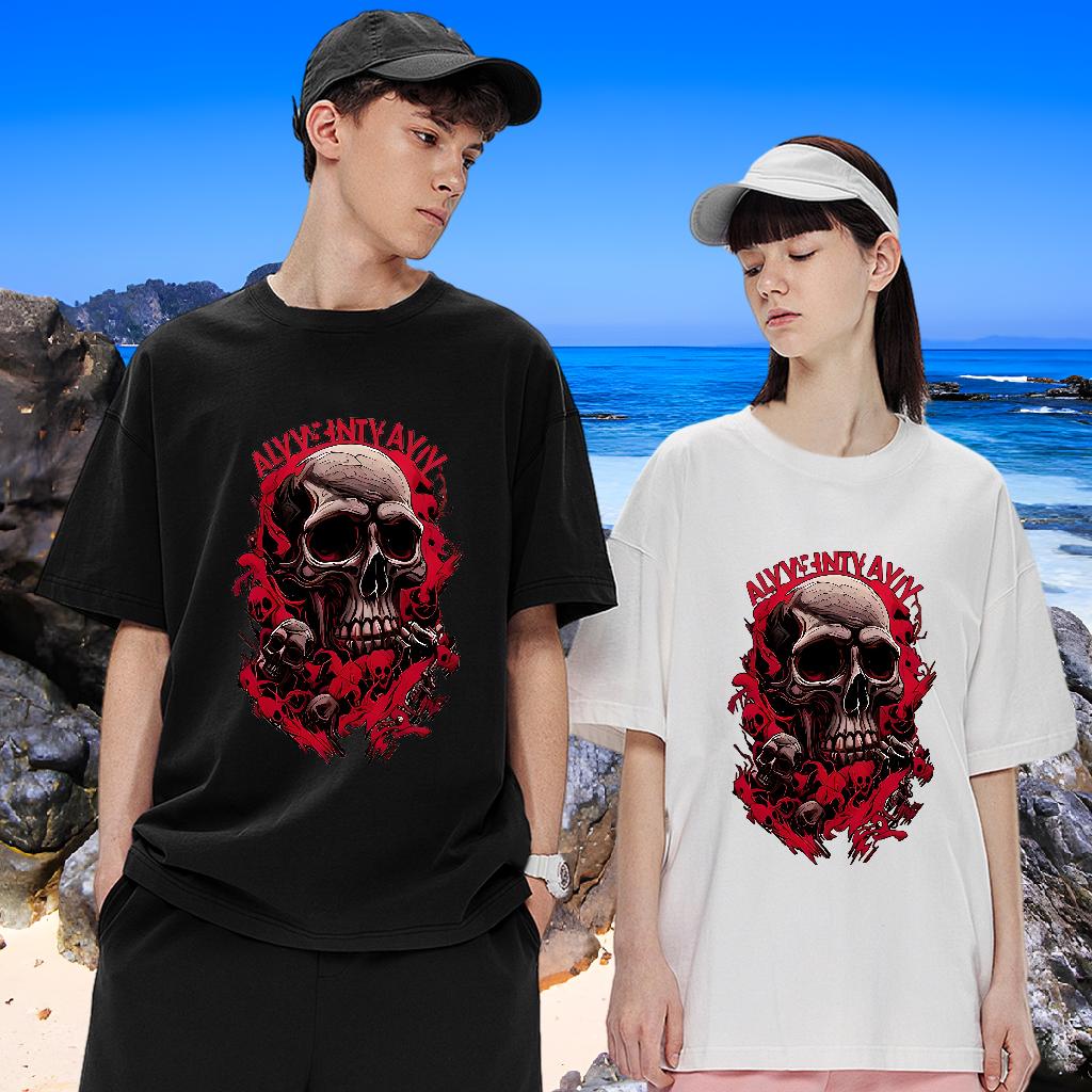 Cool Couples T Shirts Cotton Breathable Casual T shirt DIY Classic Casual Tops Tees