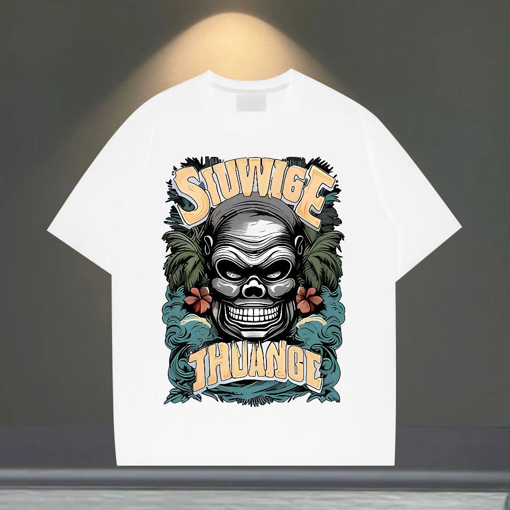 Unisex Mens T Shirts Sports Casual Short sleeve Cotton Soft Couples T Shirts Designer Skull Tee Shirt