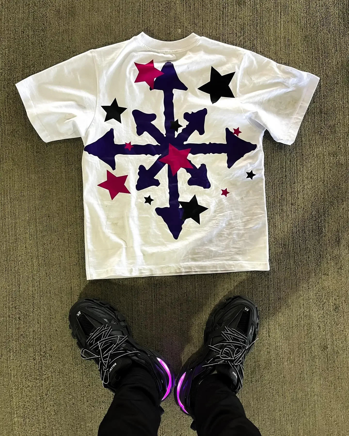 Street fashion trend women patterned printed T-shirt versatile Y2k Harajuku loose couple short sleeved oversized t shirt 240530