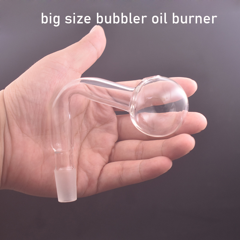 10mm 14mm 18mm Jumbo Big Ball Glass Oil Bowls Thick Pyrex Glass Oil Burner Pipe Transparent Clear Tobacco Bent Bowl Hookah Adapter Thick Bong Pipes Smoking Accessorie