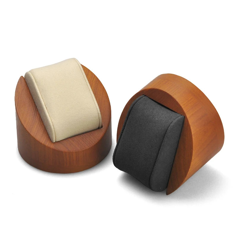 Oirlv Wooden Watch Display Stand With Pillow Watch Box Jewelry Display Stand Jewelry Organizer Pography Props 240531