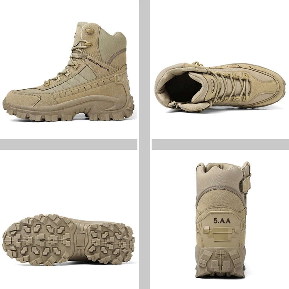 New Military Man Tactical Anti-Slip Ankle Army Men with Side Zipper Big Size Work Safety Shoes Motocycle Boots 8d62e