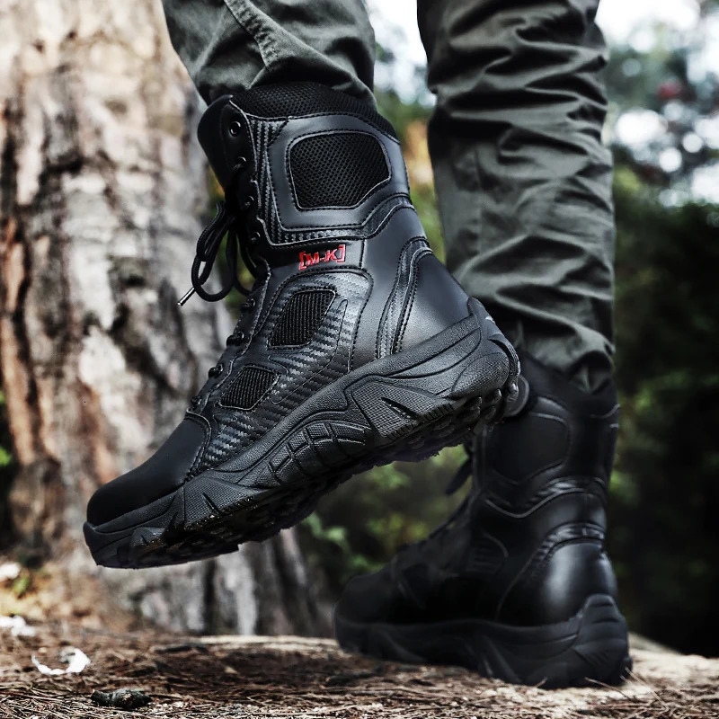 Outdoor waterproof safety shoes safety steel shoes and hats mens work boots and shatterproof steel work boots. Size 47 240605