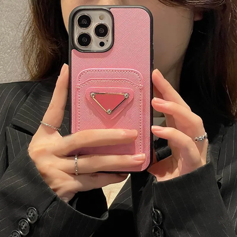 Designer Fashion Leather Phone Cases For iPhone 15 Pro Max 14 13 12 11 L Letter Brown Yellow Black Floral Back Cover Luxury Mobile Shell Full coverage Protection Case