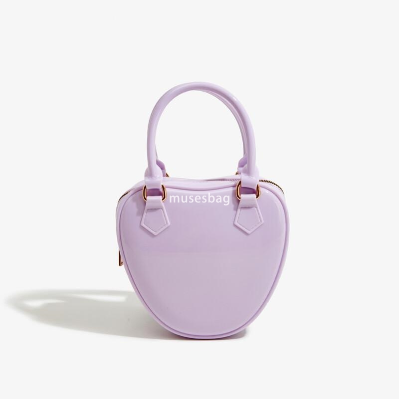 Cute and trendy jelly bag new waterproof crossbody bag women's small bag women's love shoulder bag high-end portable handbag travel dopamine