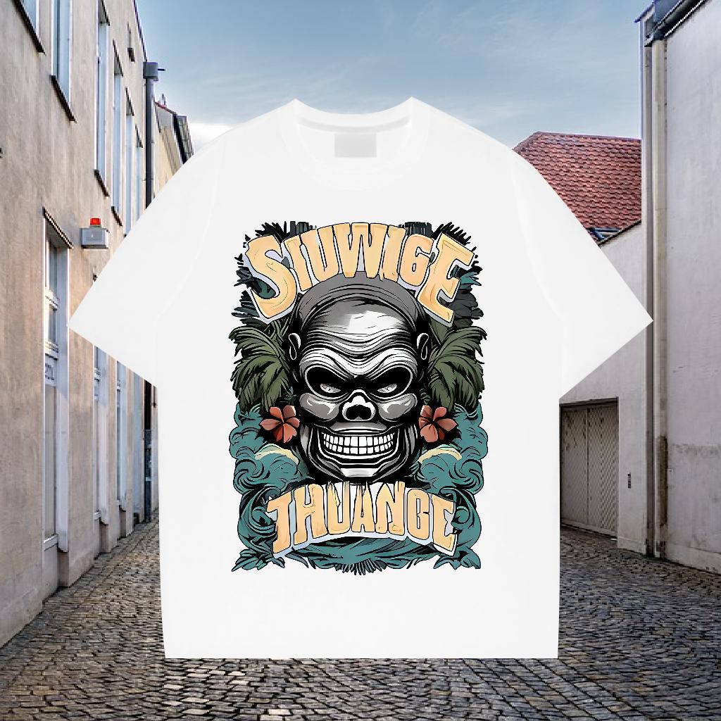 Fashion Designer Men T Shirts DIY Men Tops Tees High Street Hip Hop Breathable Crew Neck Cool Design Wear