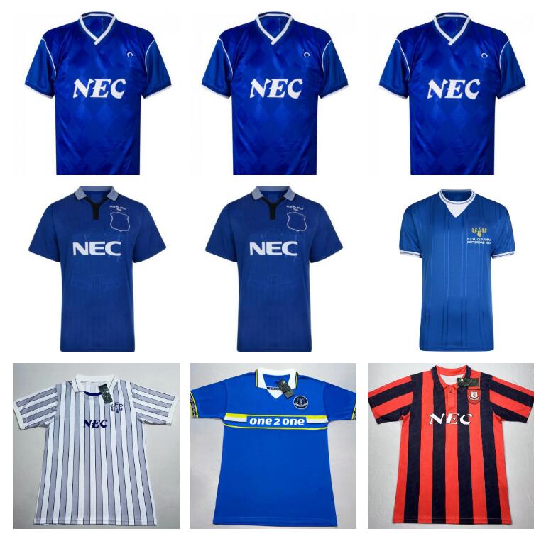 1985 1995 1996 1997 Everton Rotterdam FERGUSON retro soccer jerseys 84 85 86 88 97 98 efc ecw cup Ratcliffe Bracewell Gary Lineker Kanchelskis vintage football shirt