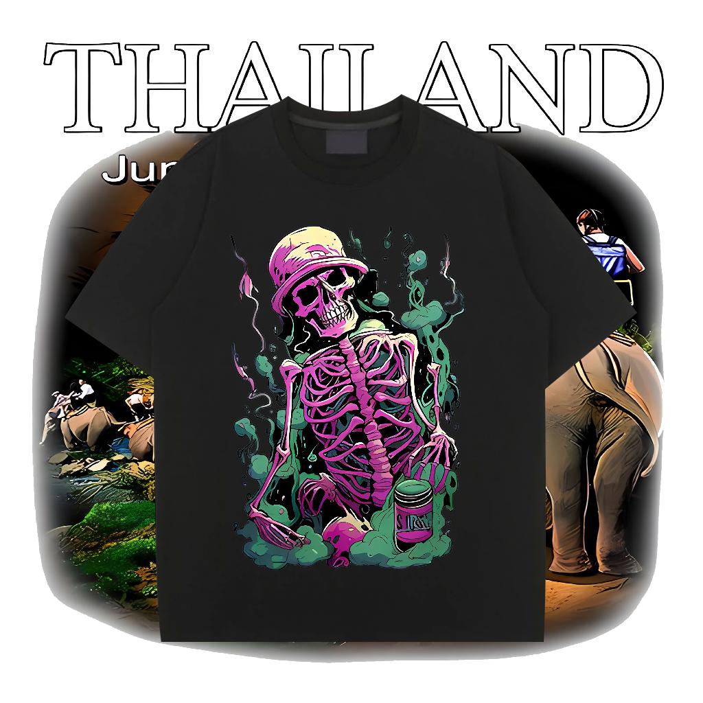 Classic Men Tops Tees Breathable Crew Neck Cotton Home Outdoor T shirt Cartoon Printing S-3XL 2024 DIY Polos