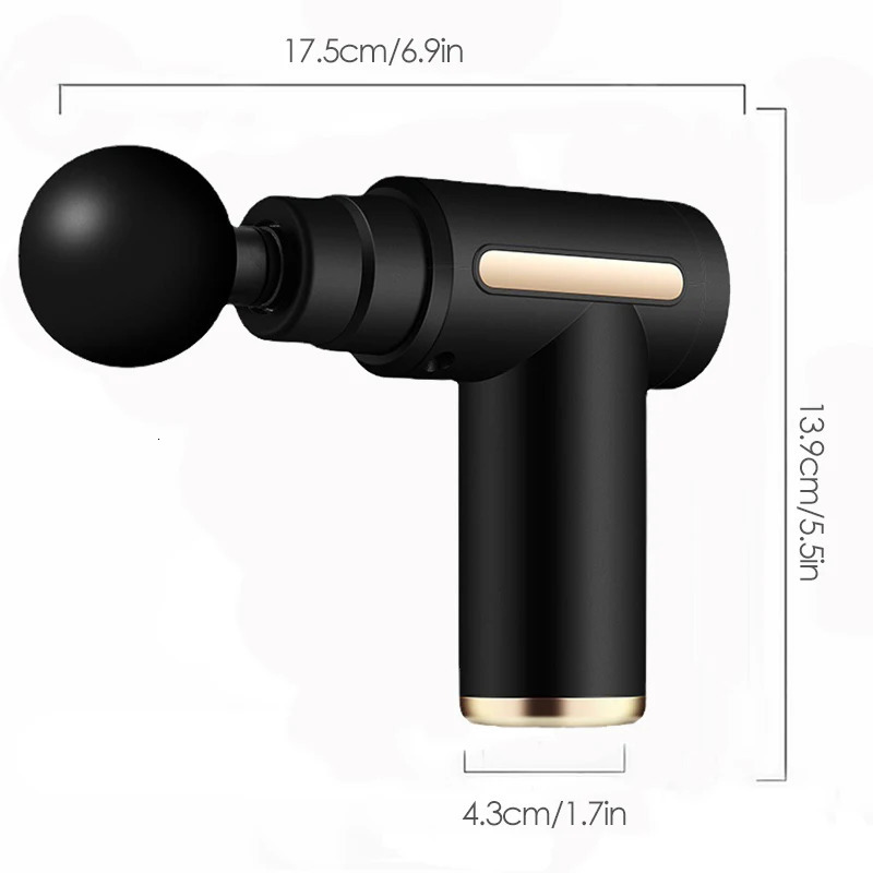 Mini Muscle Massage Gun Protable Body Massager Deep Handheld Percussion Massager For Body Back And Neck Leg 240601