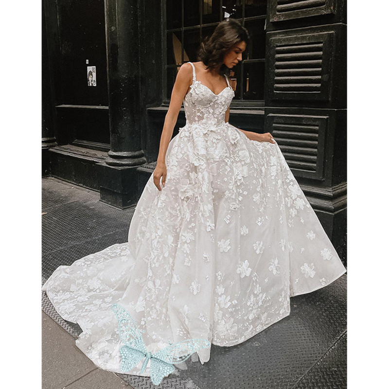 2024Boho Beach Wedding Dresses Bridal Gown With Long Sleeves Sexy Backless Sweep Train Lace Chiffon Country Garden Custom Made Plus Size Vestidos De N