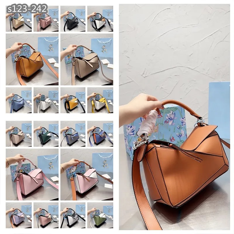 High Quality Designers Bags Luxury Puzzle Geometric Shoulder Bag Fashion Crossbody Bag Tote Bag Women Handbag Contrast Color Patchwork Purses Letters 24x15cm