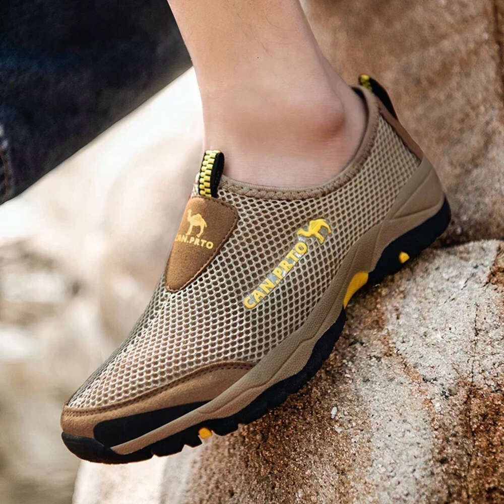 Aqua Men Summer Casual Shoes Air Mesh Water Outdoor Wading Flats Breathable Slip On Sneakers Comfortable Loafers Ddmysaturn